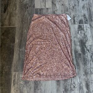 Time and Tru Sparkling Sequin Pencil Skirt - Pink